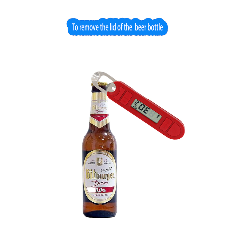 Termómetro de carne rápido y rápido de 0.5 segundos para abridor de cerveza para cocinar al aire libre y para cocinar