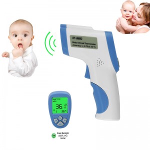 El termómetro infrarrojo puede medir de 32C a 43Celsius para niños y adultos