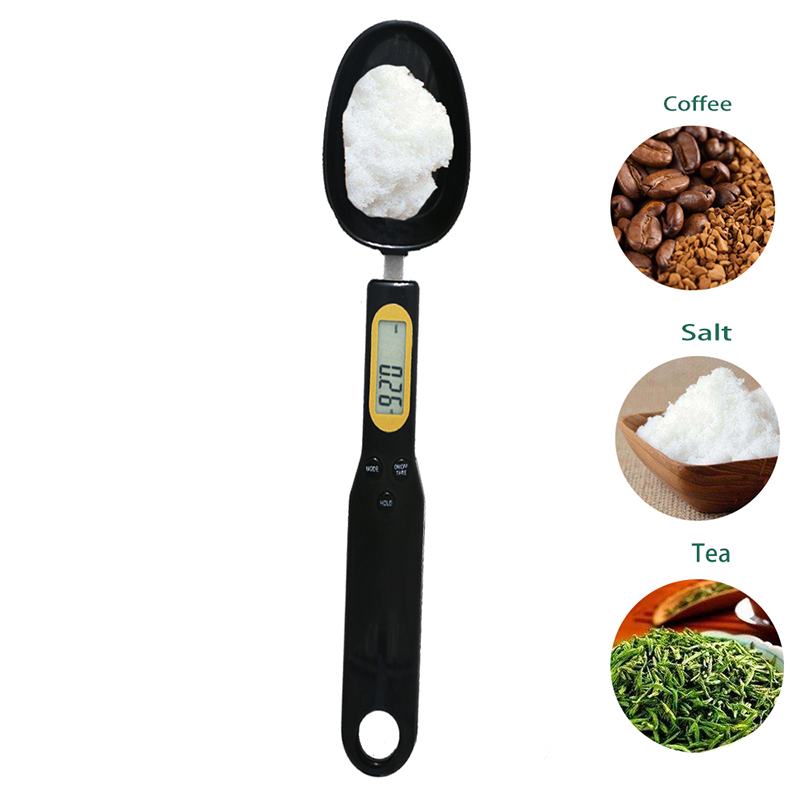 Fuente de alimentación del hogar 3V CR2032 Cuchara Escala Cocina Comida Color de medición Negro Blanco Uso