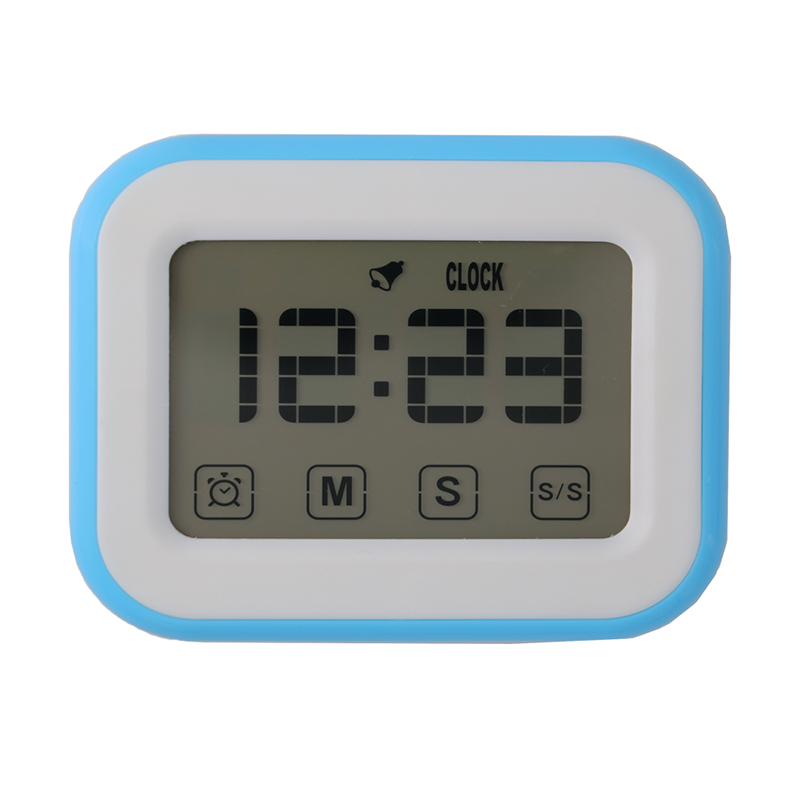 Temporizador de reloj de alarma de medidor de reloj de 24 horas de pantalla táctil con imán para colgar en la pared Temporizador portátil